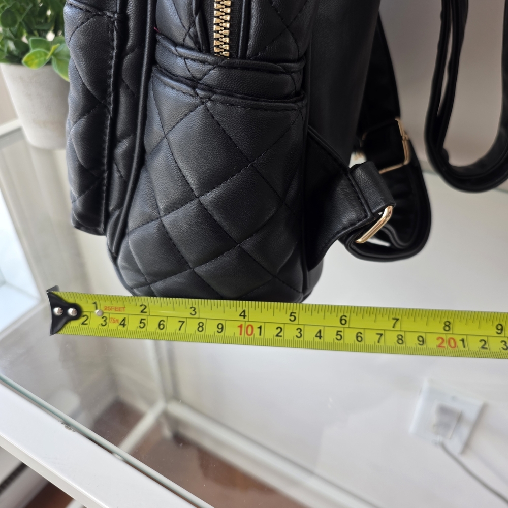 Quilted Black Backpack - Picture 9 of 9